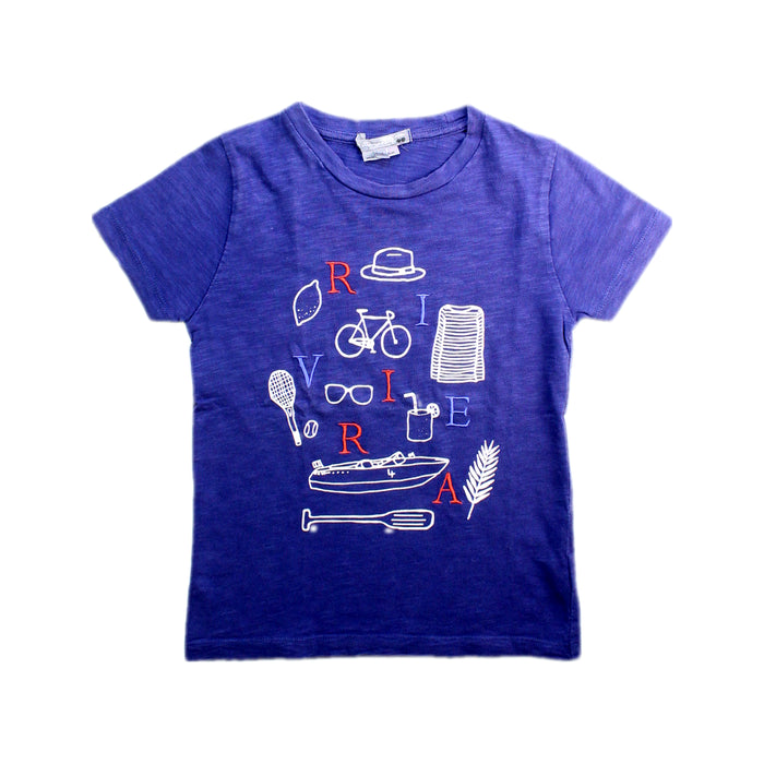 A Blue Short Sleeve T Shirts from Bonpoint in size 4T for boy. (Front View)