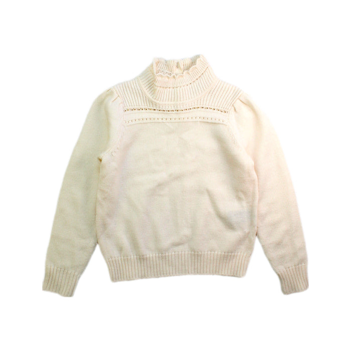 A Ivory Knit Sweaters from Bonpoint in size 4T for girl. (Front View)