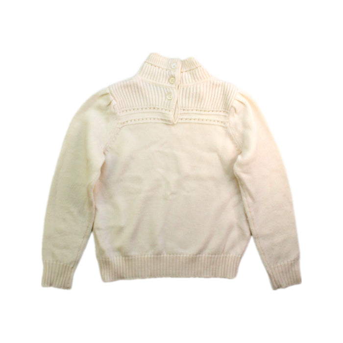 A Ivory Knit Sweaters from Bonpoint in size 4T for girl. (Back View)