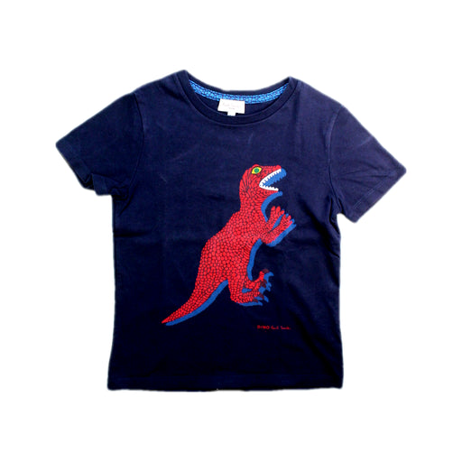 A Navy Short Sleeve T Shirts from Paul Smith in size 4T for boy. (Front View)