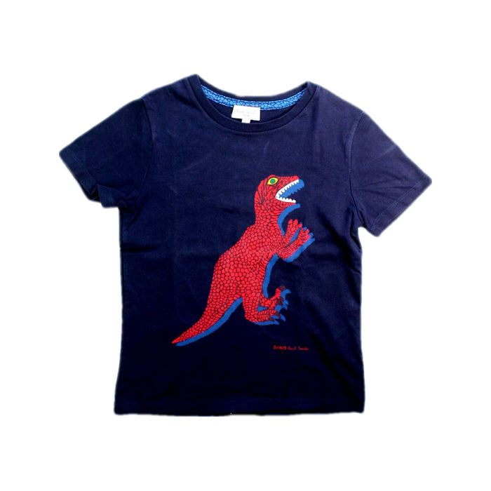 A Navy Short Sleeve T Shirts from Paul Smith in size 4T for boy. (Front View)