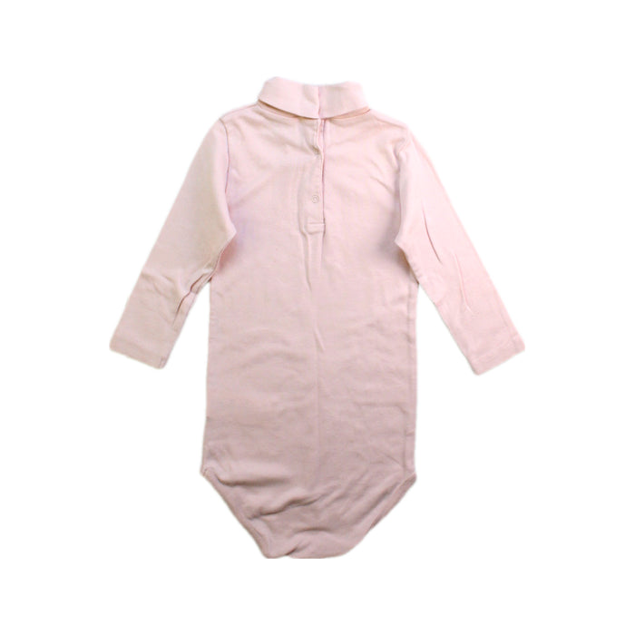 A Pink Long Sleeve Bodysuits from Bonpoint in size 3T for girl. (Back View)