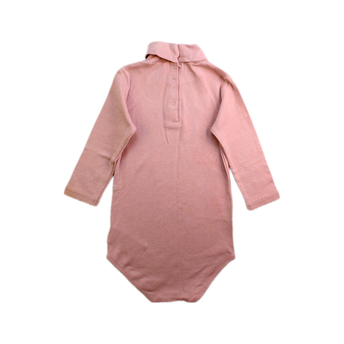 A Pink Long Sleeve Bodysuits from Bonpoint in size 2T for girl. (Back View)