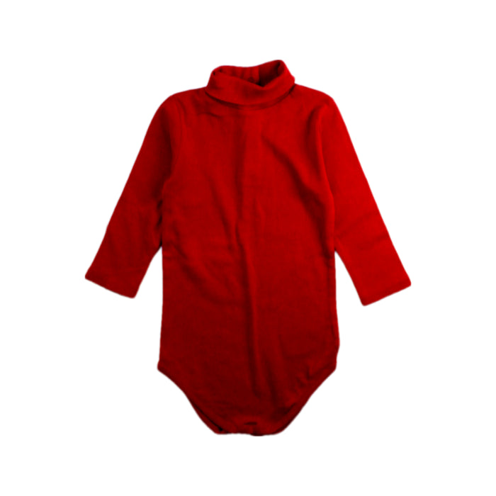 A Red Long Sleeve Bodysuits from Bonpoint in size 2T for neutral. (Front View)