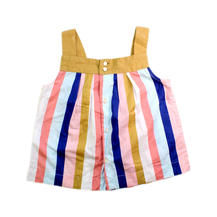 A Multicolour Sleeveless Tops from Bonpoint in size 4T for girl. (Back View)