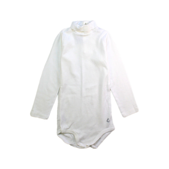 A White Long Sleeve Bodysuits from Petit Bateau in size 18-24M for neutral. (Front View)