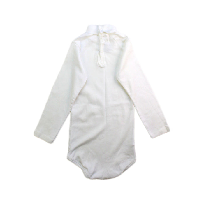 A White Long Sleeve Bodysuits from Petit Bateau in size 18-24M for neutral. (Back View)