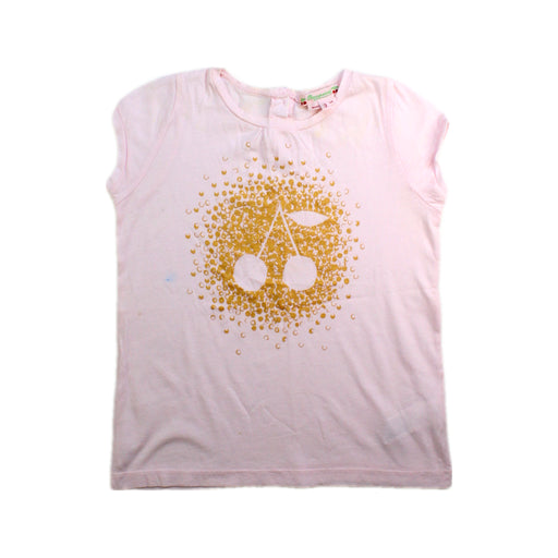 A Pink Short Sleeve Tops from Bonpoint in size 3T for girl. (Front View)