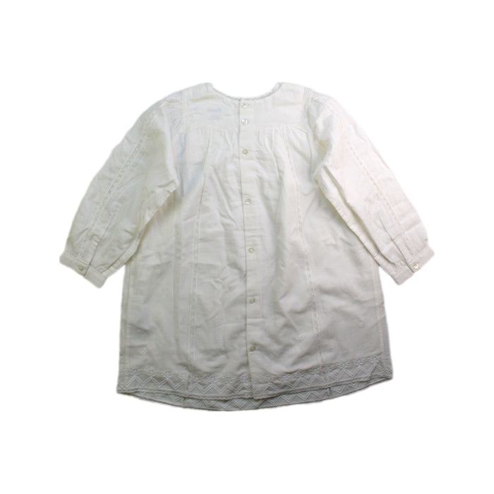 A White Long Sleeve Dresses from Bonpoint in size 3T for girl. (Back View)