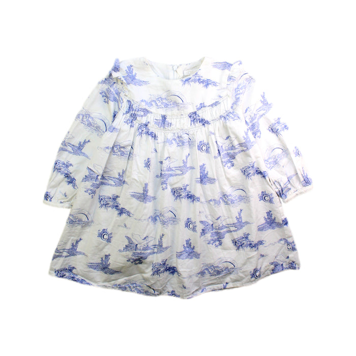 A Blue Long Sleeve Dresses from Chloe in size 3T for girl. (Front View)