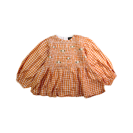 A Orange Long Sleeve Tops from Bonjour in size 2T for girl. (Front View)