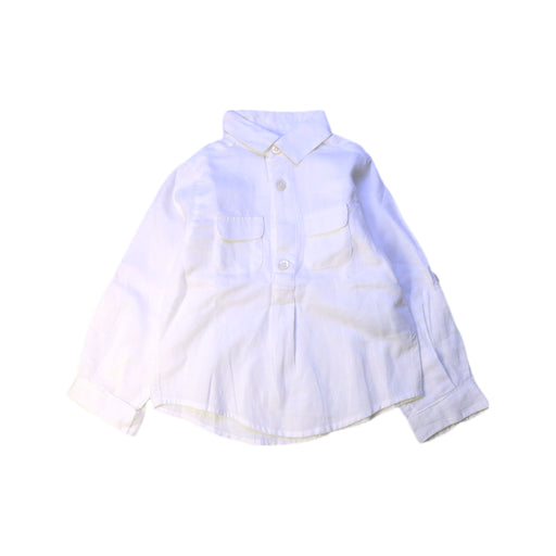 A White Long Sleeve Shirts from Jacadi in size 2T for boy. (Front View)