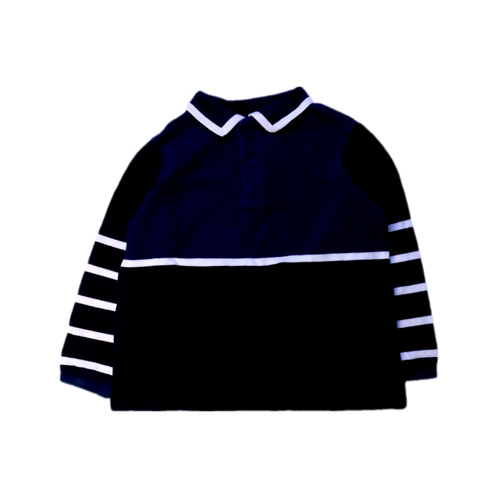A Navy Long Sleeve Polos from Jacadi in size 4T for boy. (Front View)