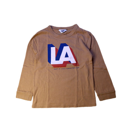 A Beige Long Sleeve T Shirts from Hundred Pieces in size 6T for boy. (Front View)