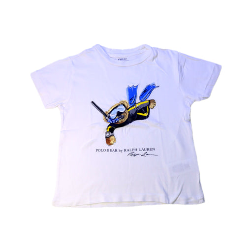 A White Short Sleeve T Shirts from Polo Ralph Lauren in size 4T for neutral. (Front View)