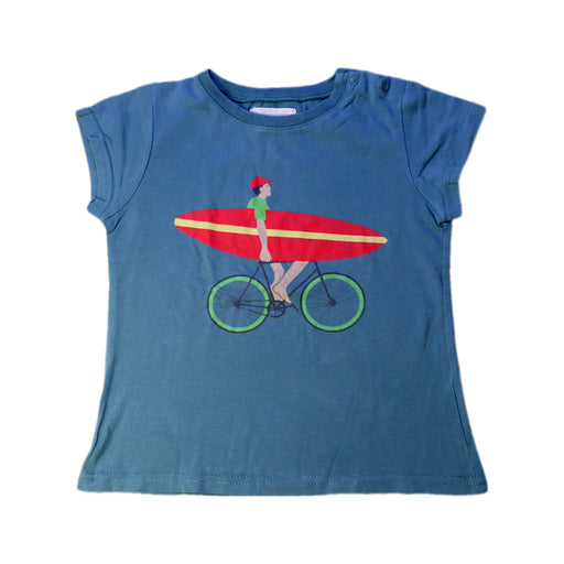 A Blue Short Sleeve T Shirts from Arsène et les pipelettes in size 3T for neutral. (Front View)
