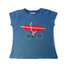 A Blue Short Sleeve T Shirts from Arsène et les pipelettes in size 3T for neutral. (Front View)