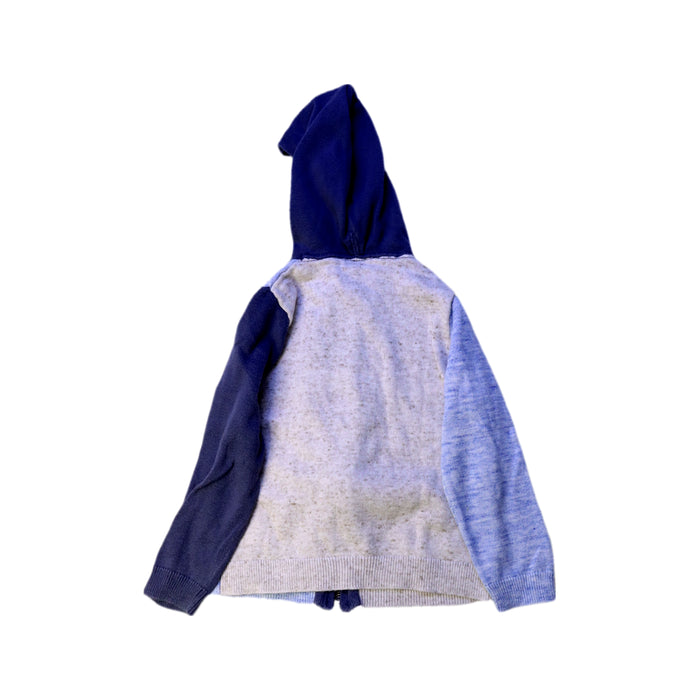 A Blue Zippered Sweatshirts from Seed in size 12-18M for boy. (Back View)