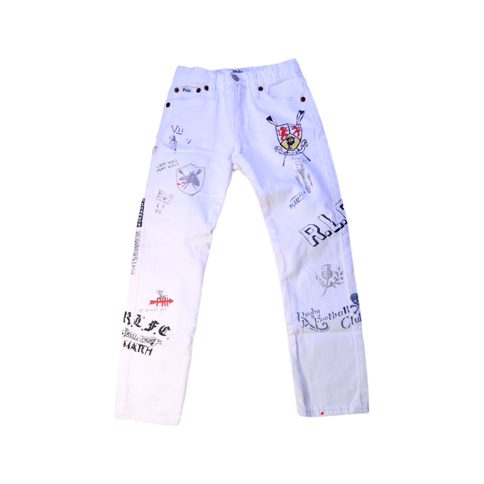 A White Casual Pants from Polo Ralph Lauren in size 5T for boy. (Front View)