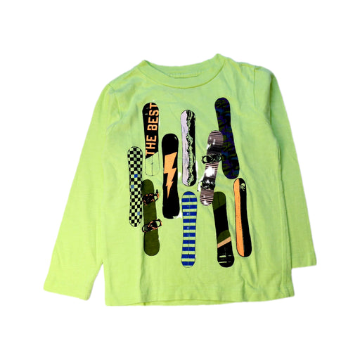 A Green Long Sleeve T Shirts from Crewcuts in size 3T for boy. (Front View)