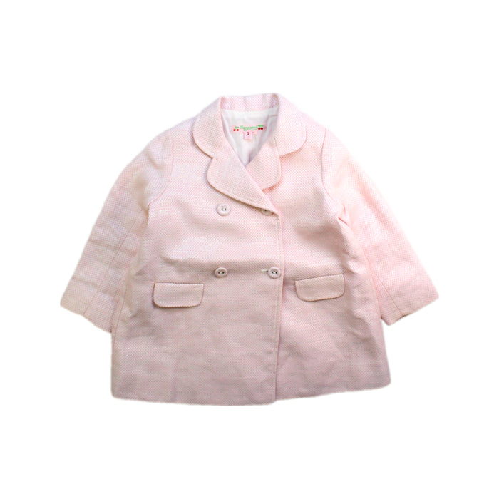 A Pink Coats from Bonpoint in size 2T for girl. (Front View)