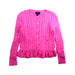 A Pink Cardigans from Polo Ralph Lauren in size 7Y for girl. (Front View)