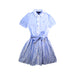 A Blue Short Sleeve Dresses from Polo Ralph Lauren in size 8Y for girl. (Front View)