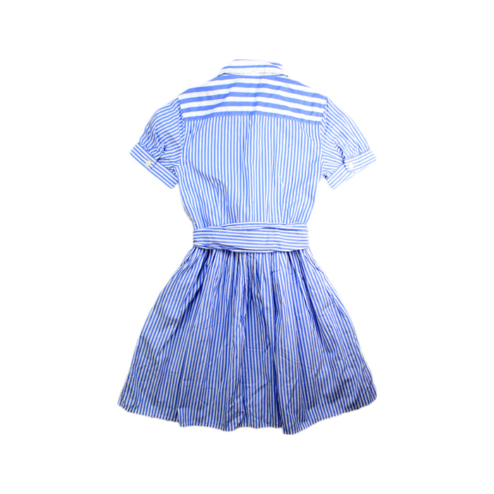 A Blue Short Sleeve Dresses from Polo Ralph Lauren in size 8Y for girl. (Back View)