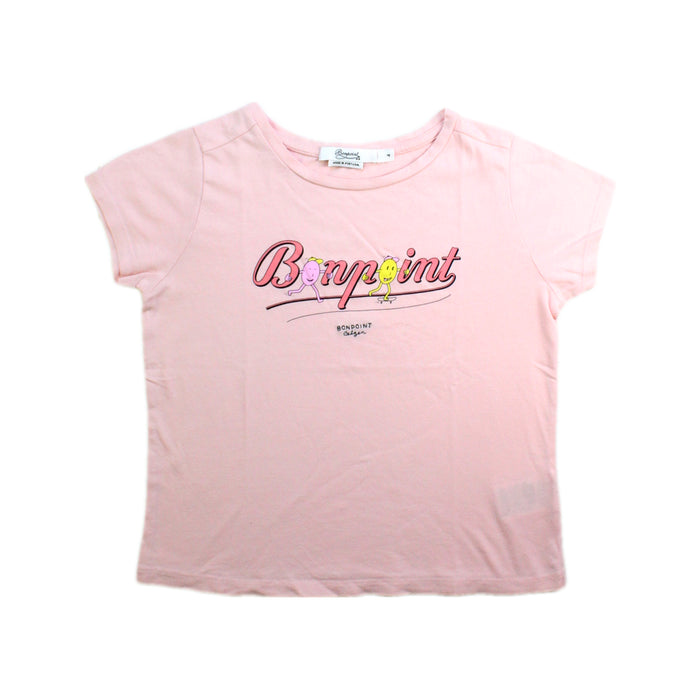 A Pink Short Sleeve T Shirts from Bonpoint in size 4T for girl. (Front View)