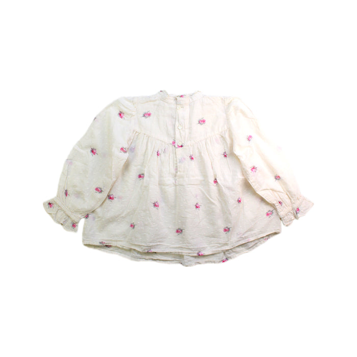 A White Long Sleeve Tops from Bonpoint in size 4T for girl. (Back View)