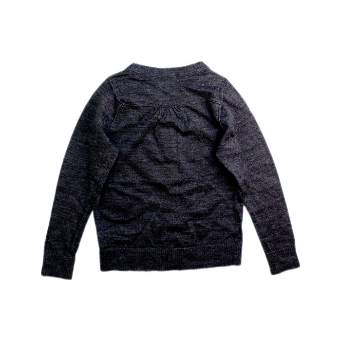 A Grey Cardigans from Bonpoint in size 4T for girl. (Back View)
