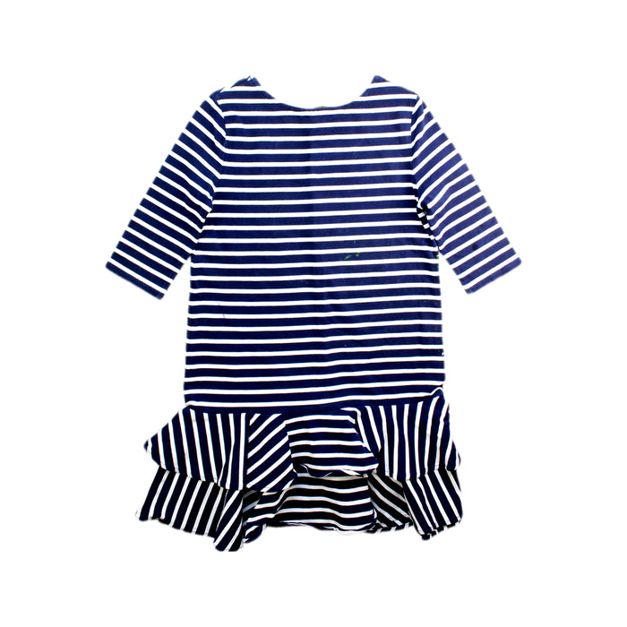 A Navy Long Sleeve Dresses from Polo Ralph Lauren in size 7Y for girl. (Back View)
