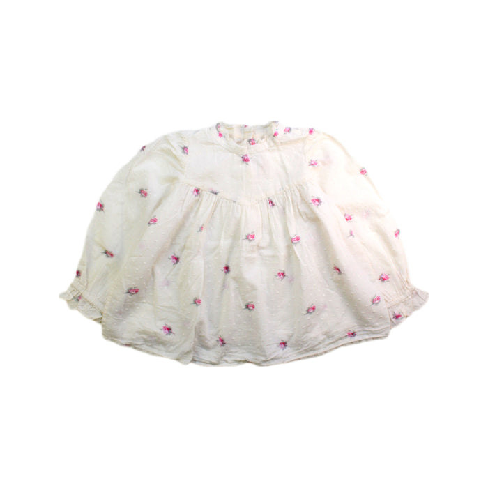 A White Long Sleeve Tops from Bonpoint in size 4T for girl. (Front View)