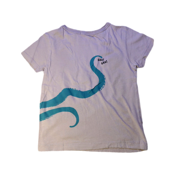 A Beige Short Sleeve T Shirts from Emile et Ida in size 6T for boy. (Back View)