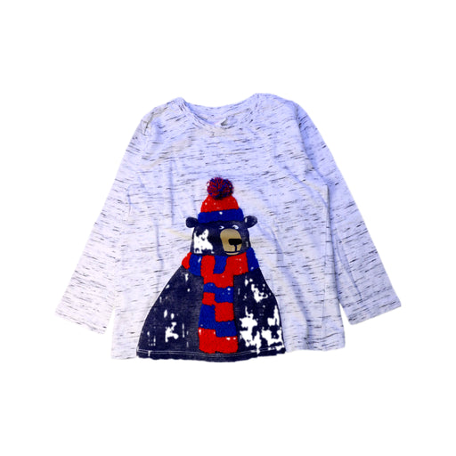 A Blue Long Sleeve Tops from Seed in size 4T for boy. (Front View)