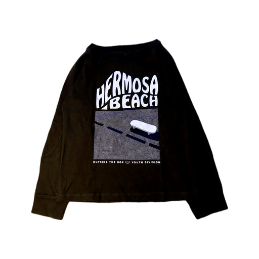 A Black Long Sleeve T Shirts from Hundred Pieces in size 6T for boy. (Front View)