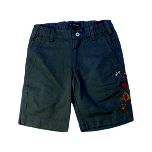 A Green Shorts from Velveteen in size 4T for neutral. (Front View)