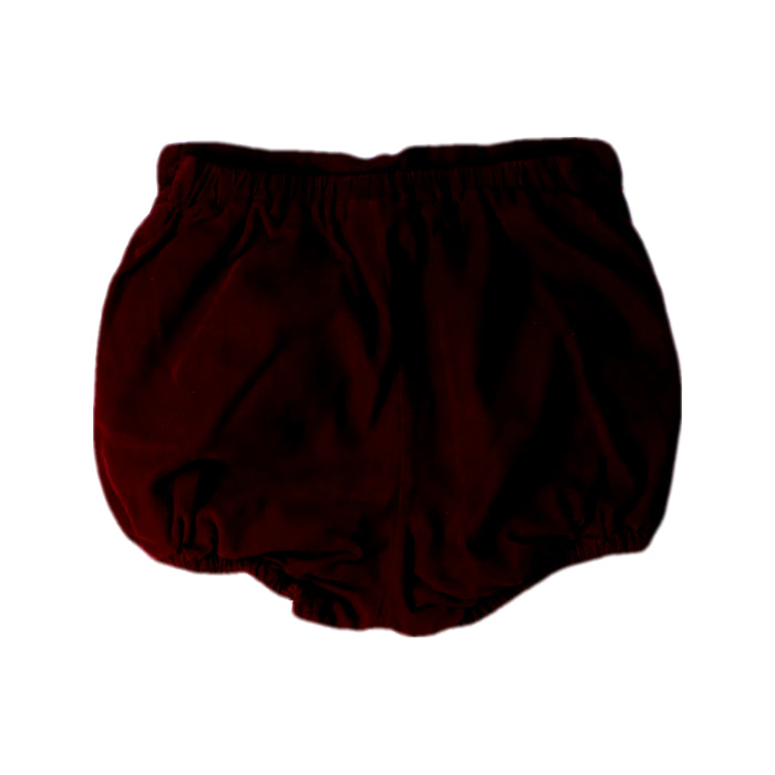 A Burgundy Bloomers from Pepa London in size 12-18M for girl. (Back View)
