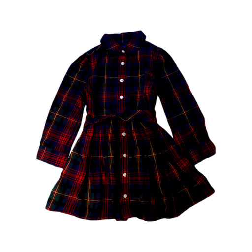 A Red Long Sleeve Dresses from Polo Ralph Lauren in size 3T for girl. (Front View)
