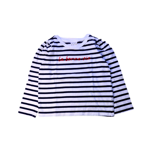 A White Long Sleeve T Shirts from Janie & Jack in size 3T for girl. (Front View)