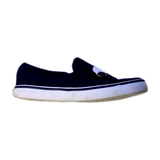 A Navy Slip Ons from Janie & Jack in size 4T for boy. (Front View)