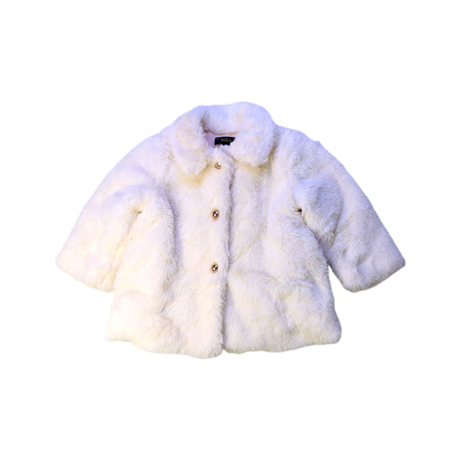 A White Coats from Velveteen in size 6-12M for girl. (Front View)