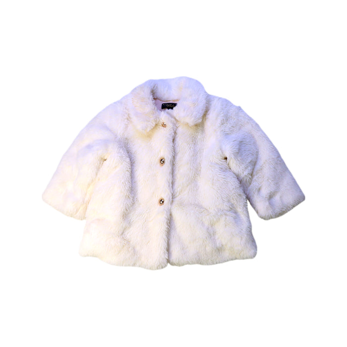 A White Coats from Velveteen in size 6-12M for girl. (Front View)