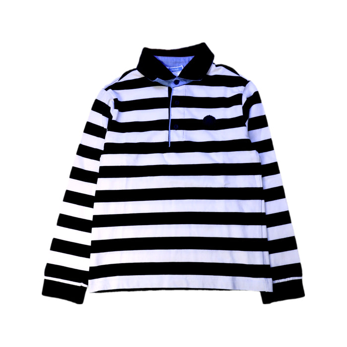 A Black Long Sleeve Polos from Jacadi in size 6T for boy. (Front View)