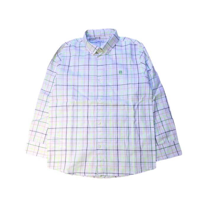 A White Long Sleeve Shirts from Mayoral in size 7Y for boy. (Front View)