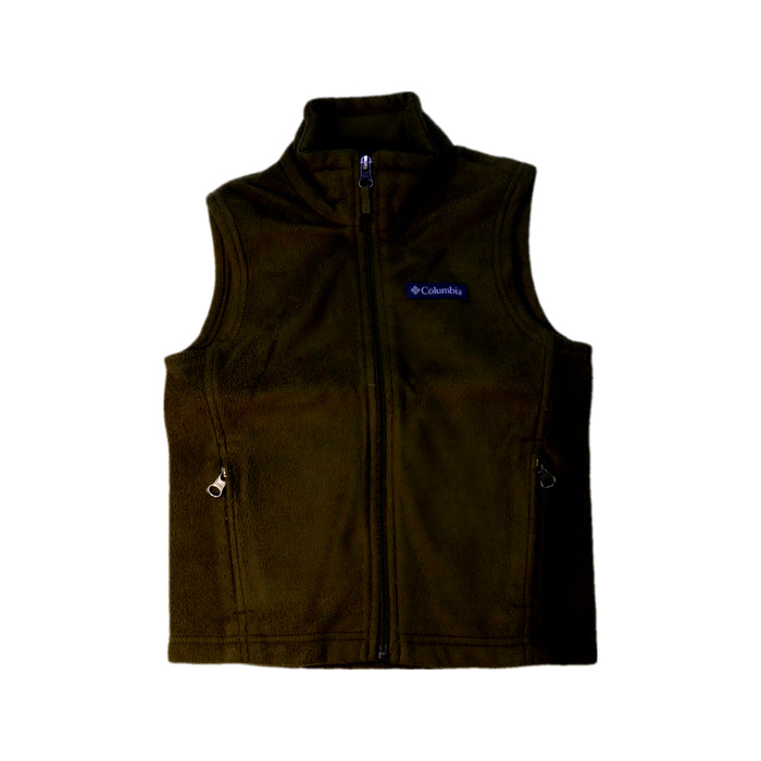 A Green Outerwear Vests from Columbia in size 4T for boy. (Front View)