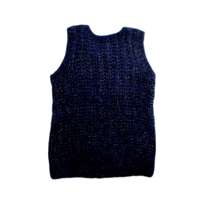 A Navy Sweater Vests from Bonpoint in size 3T for girl. (Back View)
