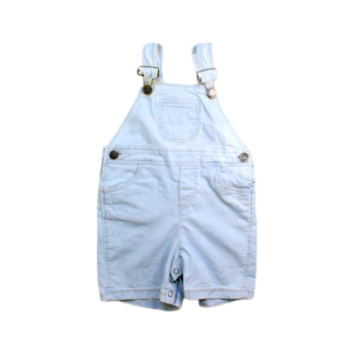 A Blue Overall Shorts from Bonpoint in size 12-18M for neutral. (Front View)