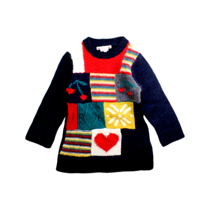 A Multicolour Knit Sweaters from Bonpoint in size 4T for girl. (Front View)