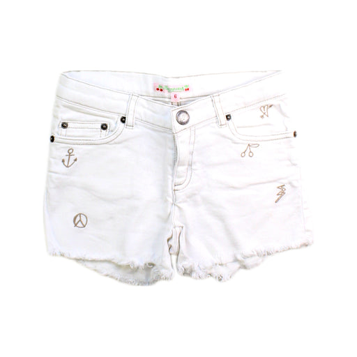 A White Shorts from Bonpoint in size 6T for girl. (Front View)
